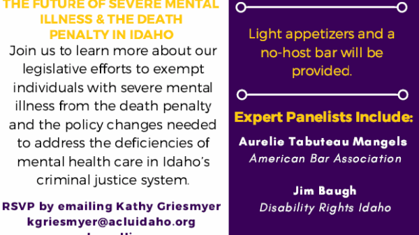 Invitation flyer for severe mental illness event