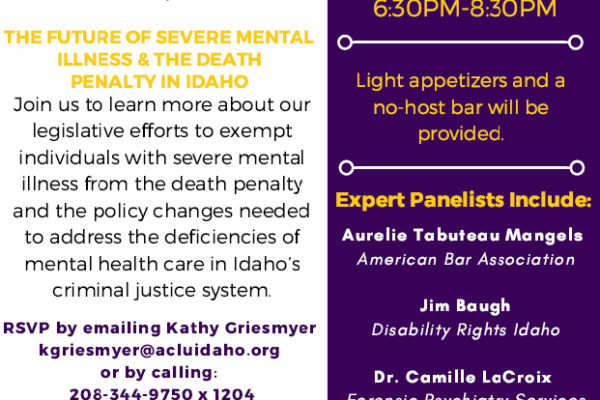 Invitation flyer for severe mental illness event