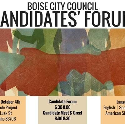 Boise City Council Candidates' Forum flyer