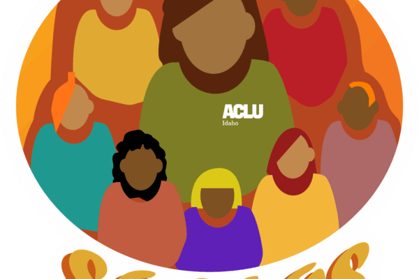 Eight people with blank faces and varying brown skin tones are gathered in a circle. Below is the word "SOMOS"