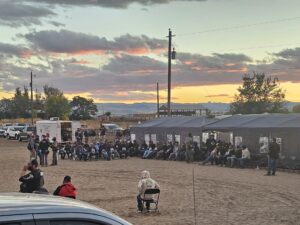 Image of people being questioned by immigration agents in Wilder, Idaho