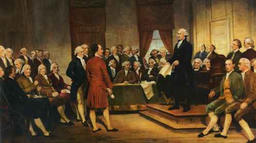 Photo of Washington at Constitutional Convention