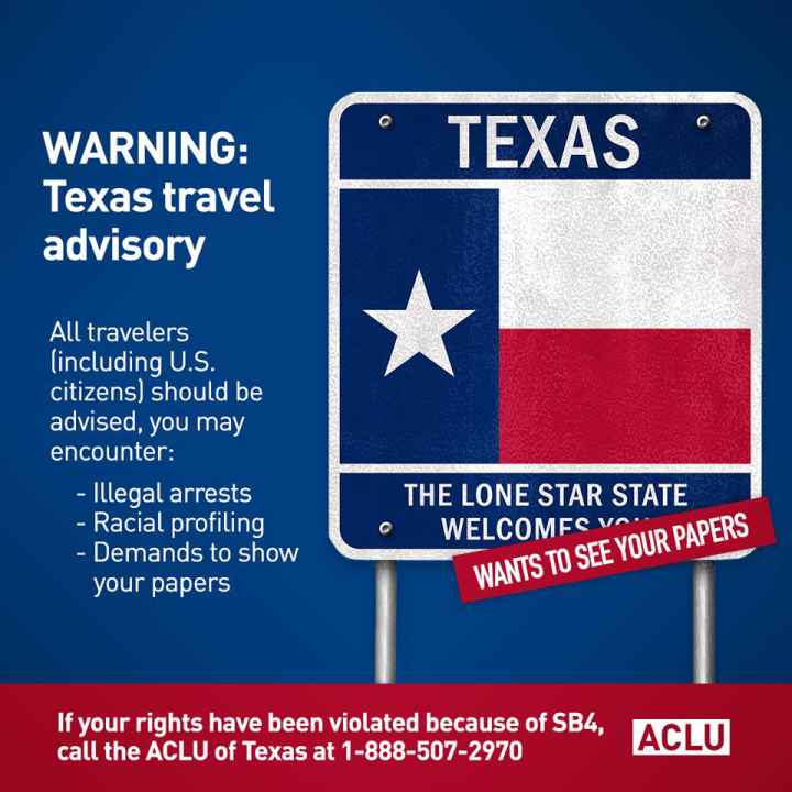 Texas travel advisory Travel Ban